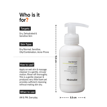 Minimalist Oat Extract 06% Cleanser 120ml