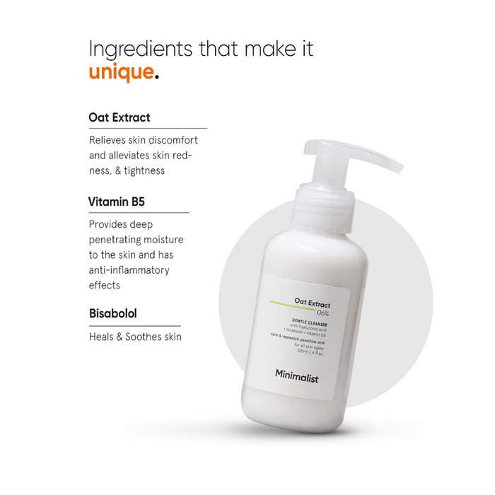 Minimalist Oat Extract 06% Cleanser 120ml