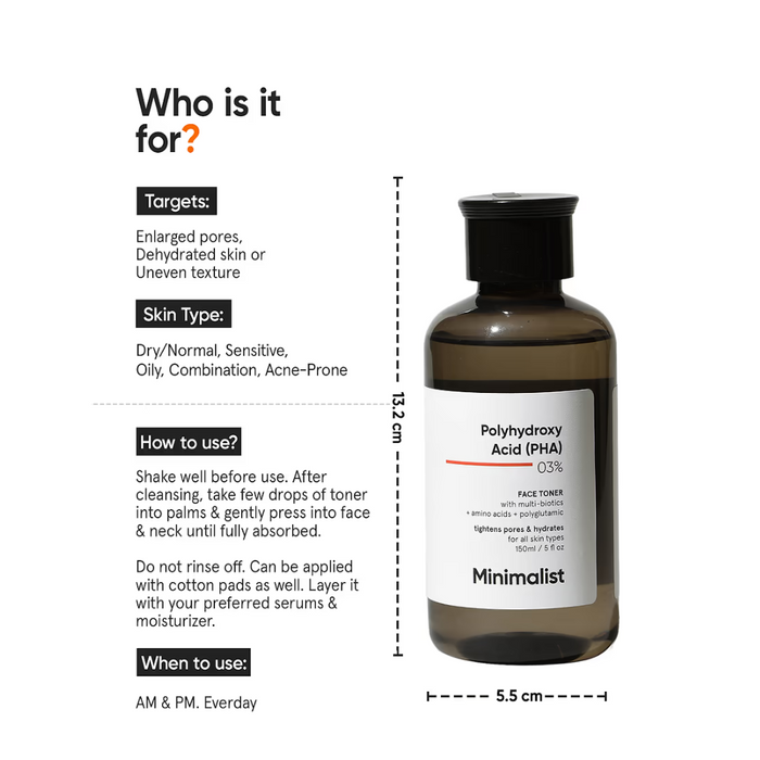 Minimalist Polyhydroxy Acid 03% Toner 150ml
