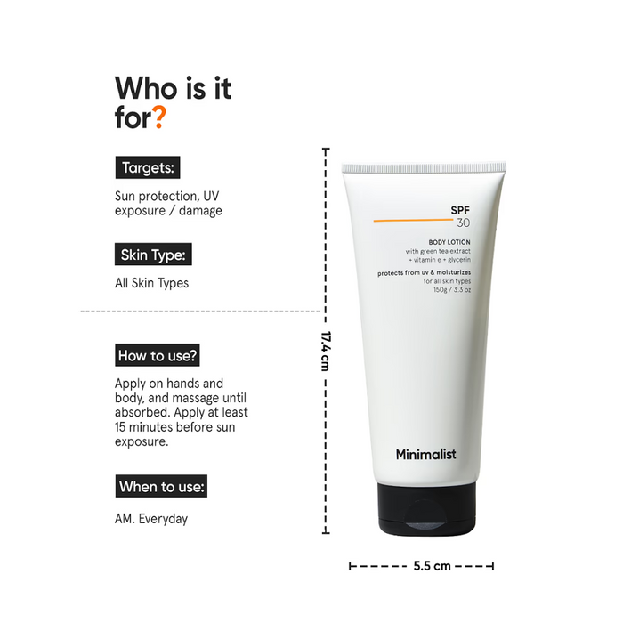 Minimalist SPF 30 Body Lotion 150g