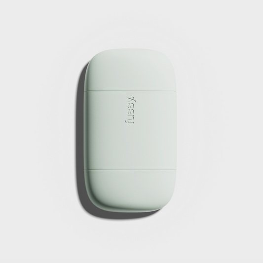 Fussy's Mint Green deodorant case to hold their refillable, natural deodorant.