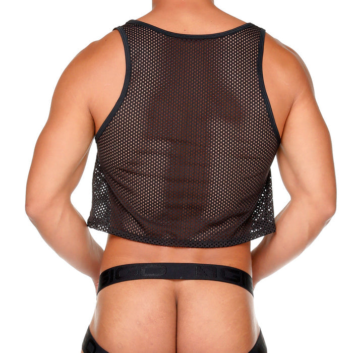 Morocco Black Croop Top vista posterior de Gigo Underwear