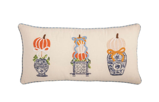 Mud Pie Lumbar Appliqué Pillow