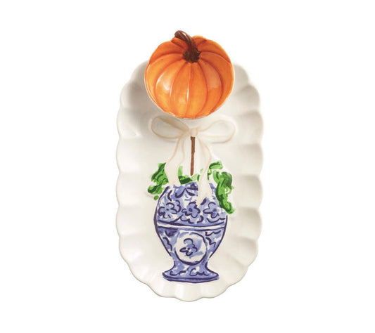 Mud Pie Pumpkin Tray and Tidbit Set