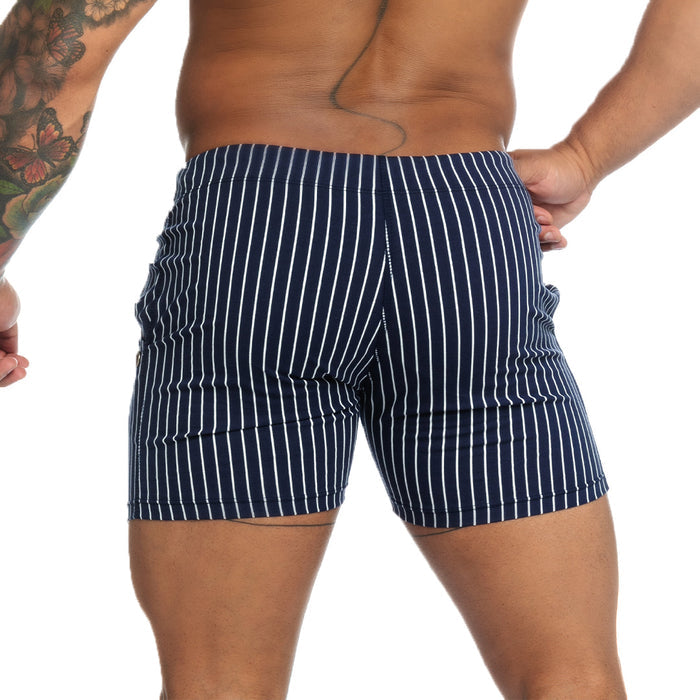 Naval Blue Beachwear vista posterior de Gigo Underwear