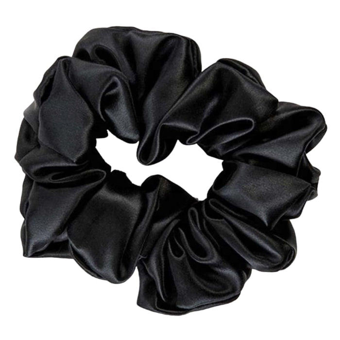 Noir: Pure Mulberry Silk Scrunchie, hair scrunchie for curly hair