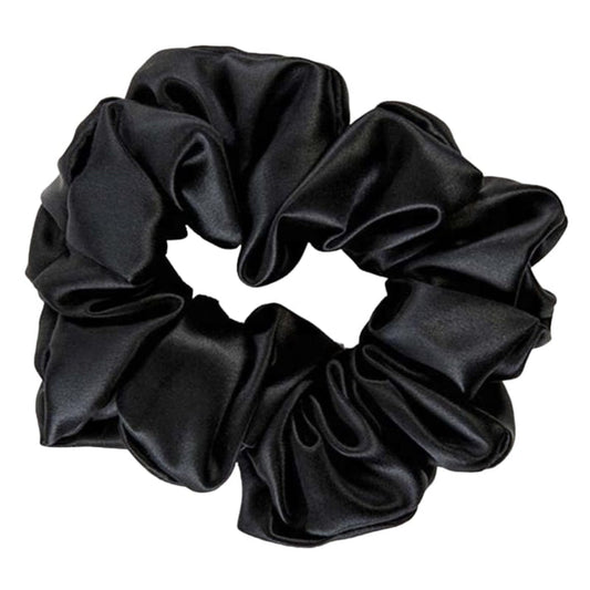 Noir: Pure Mulberry Silk Scrunchie, hair scrunchie for curly hair