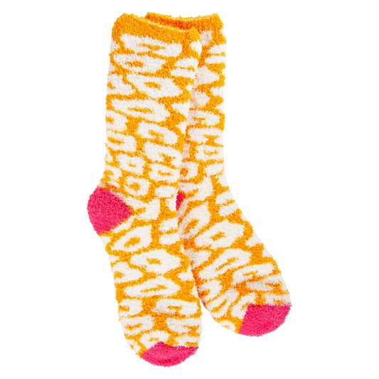 Orange Multi Leopard World's Softest Socks