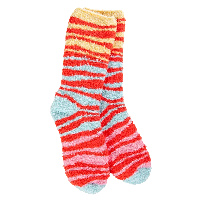 Orange Multi Zebra World's Softest Socks