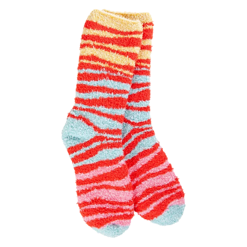 Orange Multi Zebra World's Softest Socks