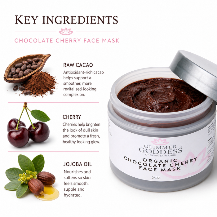 Organic Chocolate Cherry Face Mask – Antioxidant Anti-Aging Treatment