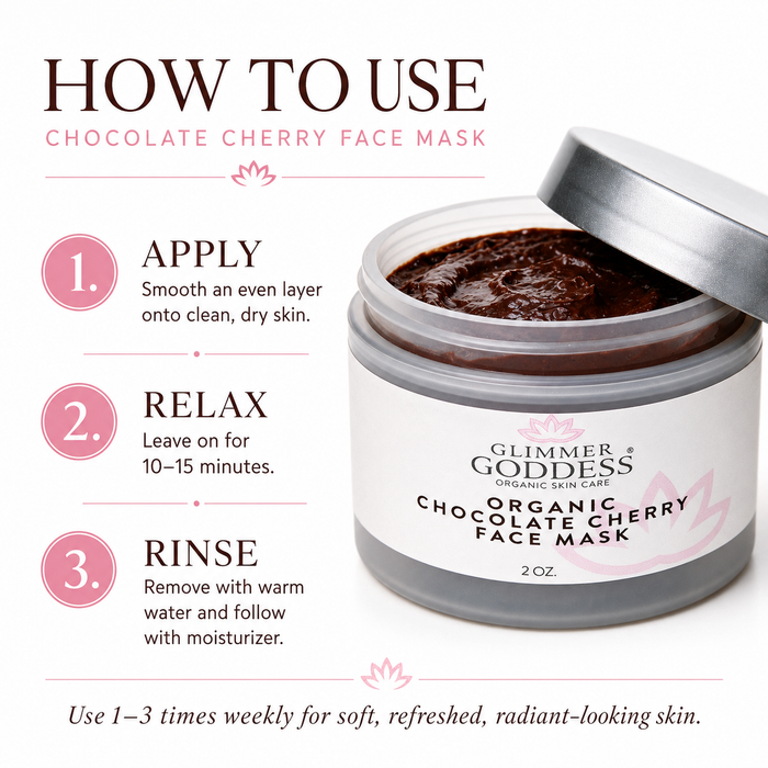 Organic Chocolate Cherry Face Mask – Antioxidant Anti-Aging Treatment