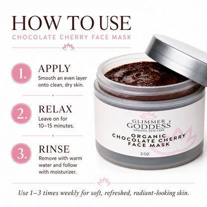 Organic Chocolate Cherry Face Mask – Antioxidant Anti-Aging Treatment