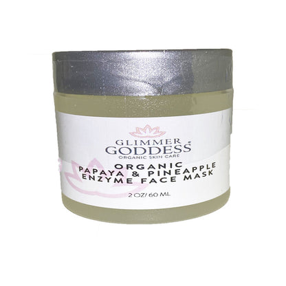 Organic papaya & pineapple enzyme face mask in jar, natural skincare for glowing skin