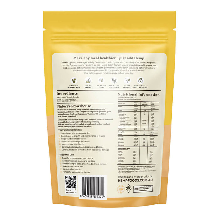 Organic Gold Hemp Protein