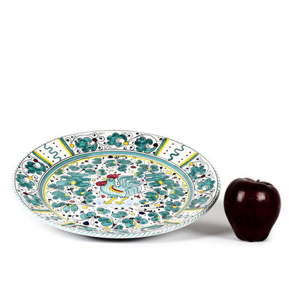 ORVIETO GREEN ROOSTER: Charger Buffet Platter