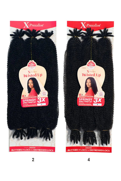OUTRE X-PRESSION CROCHET BRAID TWISTED UP 3X SPRINGY AFRO TWIST 24" OUTRE