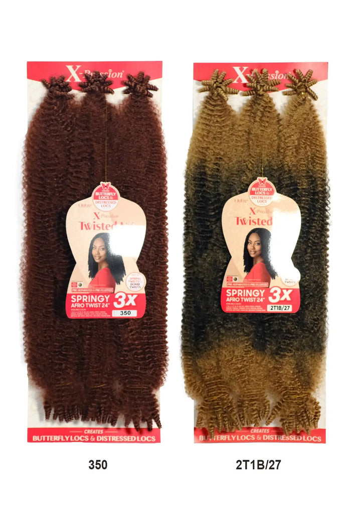 OUTRE X-PRESSION CROCHET BRAID TWISTED UP 3X SPRINGY AFRO TWIST 24" OUTRE