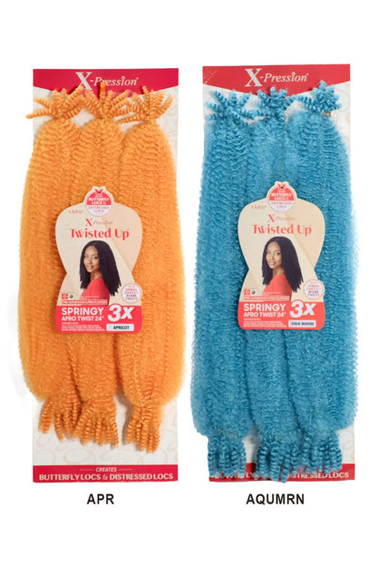 OUTRE X-PRESSION CROCHET BRAID TWISTED UP 3X SPRINGY AFRO TWIST 24" OUTRE