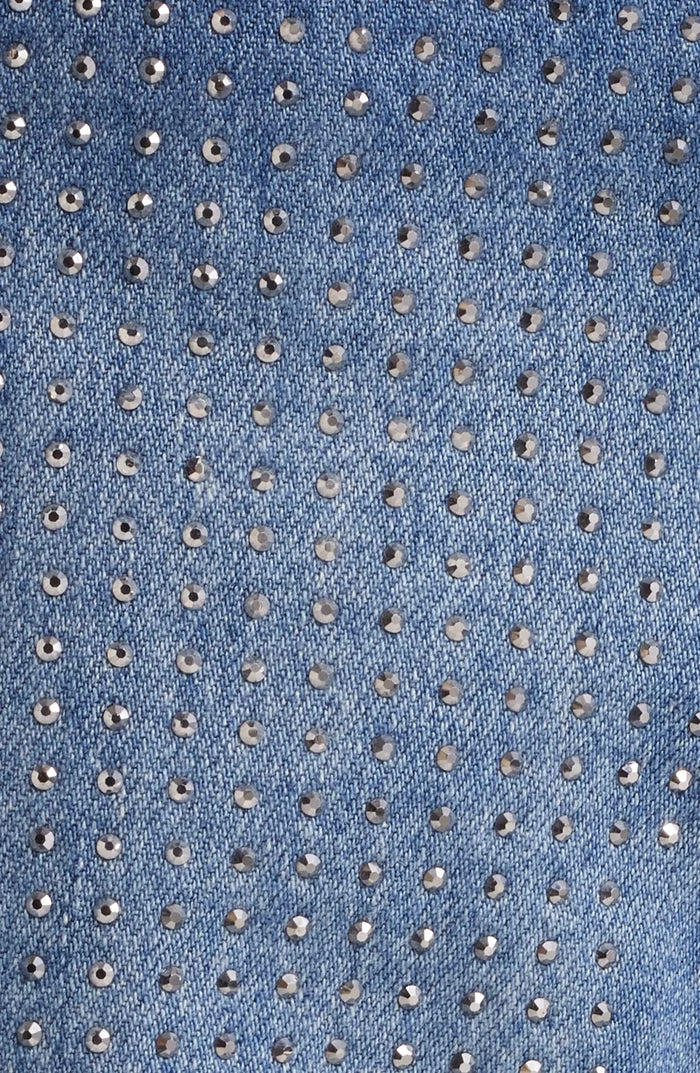 Oversize Rhinestone Baggy Wide Leg Jeans by HIDDEN