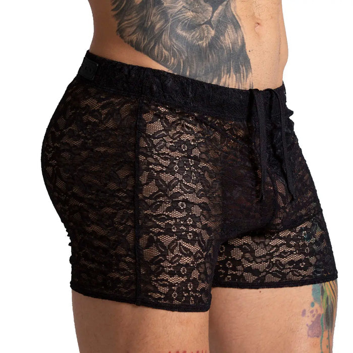 Paradise Black Hotshort vista frontal de Gigo Underwear