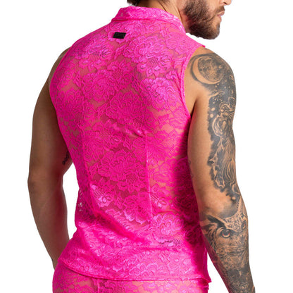 Paradise Fucshia Shirt vista frontal de Gigo Underwear