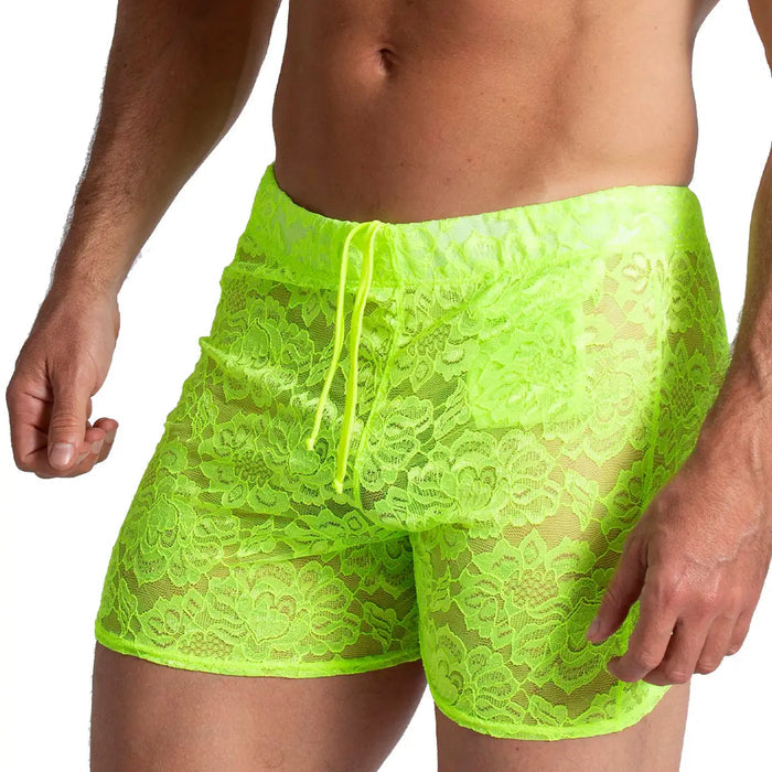 Paradise Yellow Hotshort vista frontal de Gigo Underwear