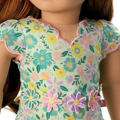 Pastel Petals Dress for 18-inch Dolls