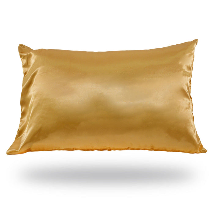 The Perfect Locks Satin-Silk Pillowcase is on a white background, highlighting its smooth finish for protecting and maintaining glossy hair.