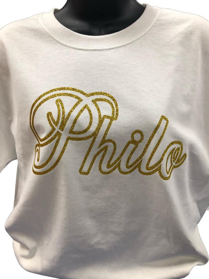Philo Glitter Script Shirt