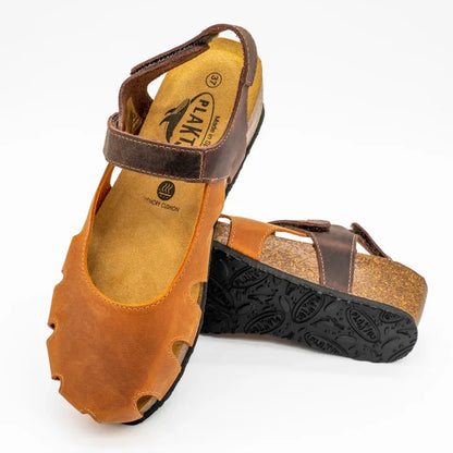 PLAKTON | AMY Sandal | Cuero Brown