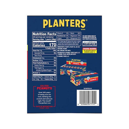 Planters Salted Peanuts - 1 oz Packs, 48 Count Box