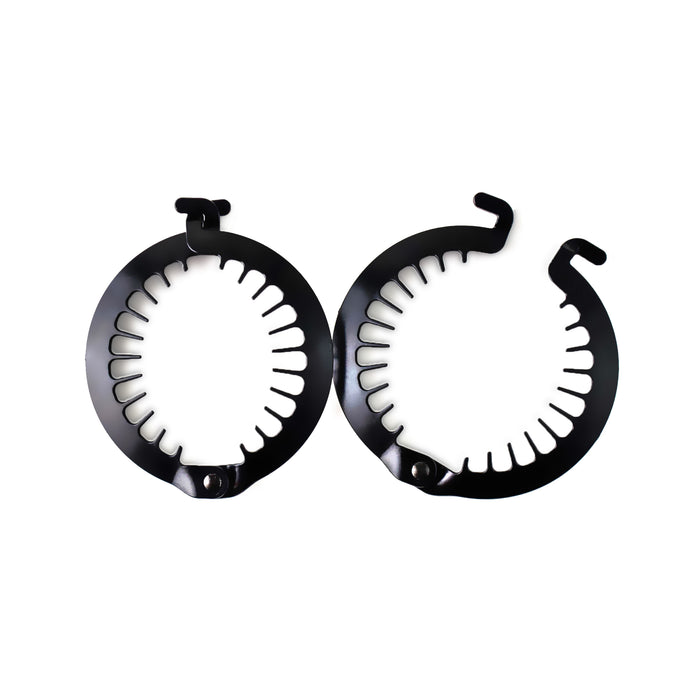 PuffCuff JUNIOR (Large) Hair Clamp Multipack  – 3 in for Curly, Thick & Natural Hair, Black or Clear (2 Pc)