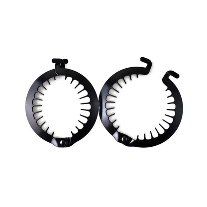PuffCuff JUNIOR (Large) Hair Clamp Multipack  – 3 in for Curly, Thick & Natural Hair, Black or Clear (2 Pc)