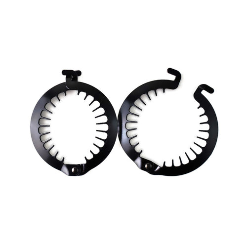 PuffCuff JUNIOR (Large) Hair Clamp Multipack  – 3 in for Curly, Thick & Natural Hair, Black or Clear (2 Pc)