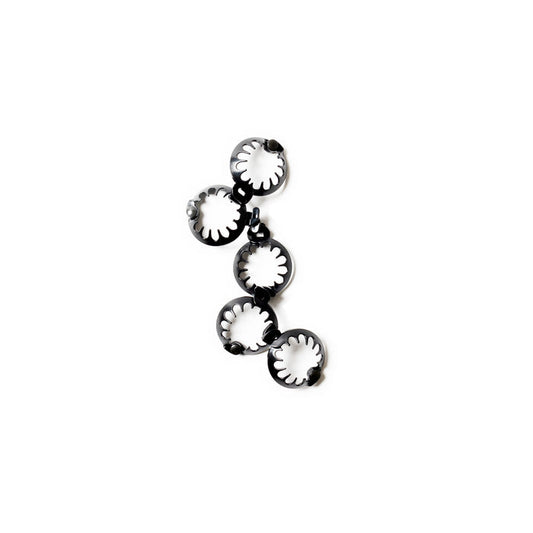 PuffCuff TEENY (Xtra Small) Hair Clamp Multipack – 1.25 in for Curly, Thick & Natural Hair, Black or Clear (5 Pc)