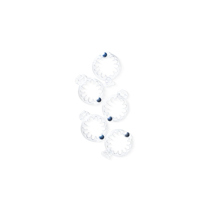 PuffCuff TEENY (Xtra Small) Hair Clamp Multipack – 1.25 in for Curly, Thick & Natural Hair, Black or Clear (5 Pc)