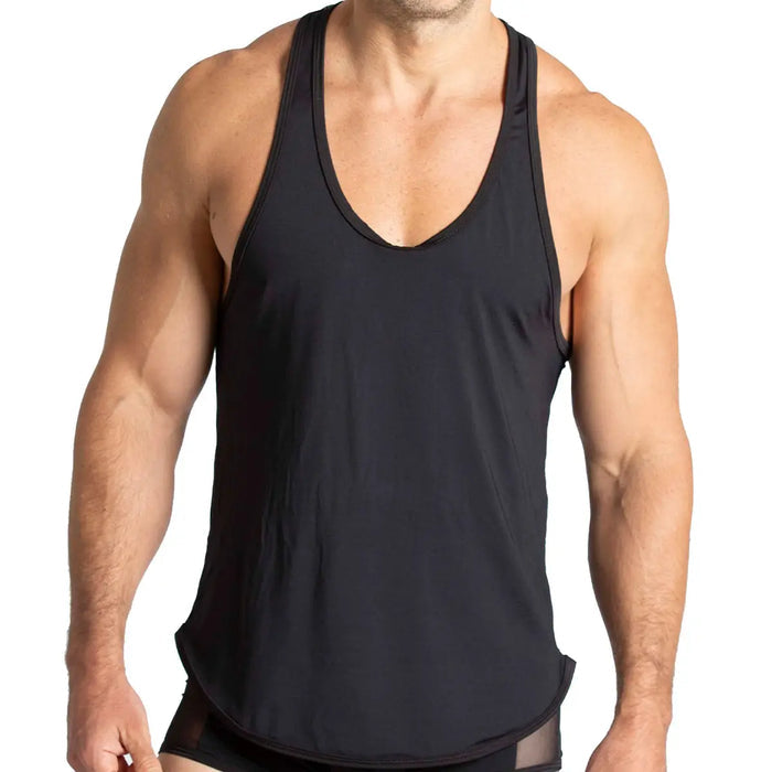 Purity Black Tank vista frontal de Gigo Underwear