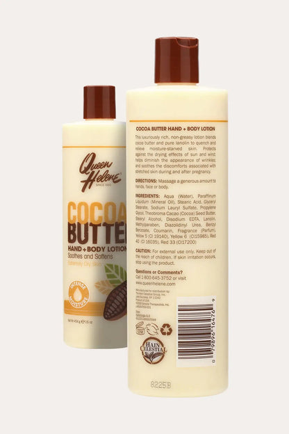 QUEEN HELENE COCOA BUTTER HAND + BODY LOTION 16oz - BSW BEAUTY CANADA