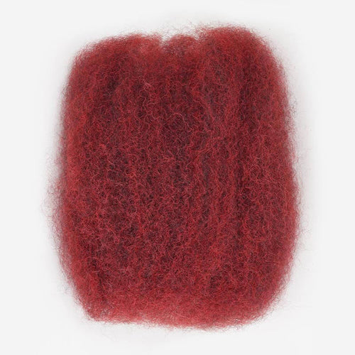 afro kinky bulk hair dark red colored