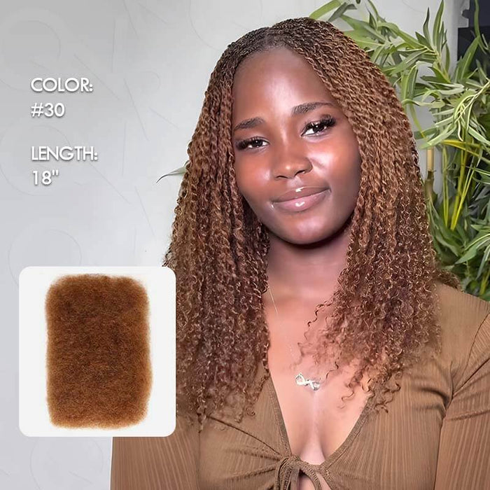 afro kinky bulk human hair auburn colored hair