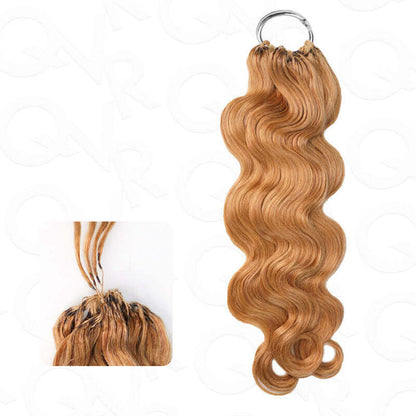 body wave textured honey blonde color crochet human hair extensions