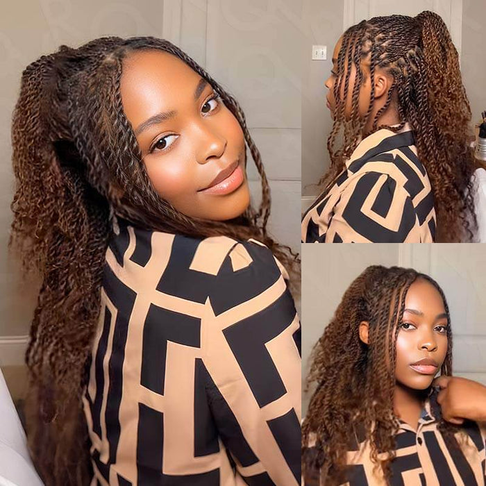 QVR 1 Pack Mixed Color #4/30 Afro Kinky Bulk Human Hair