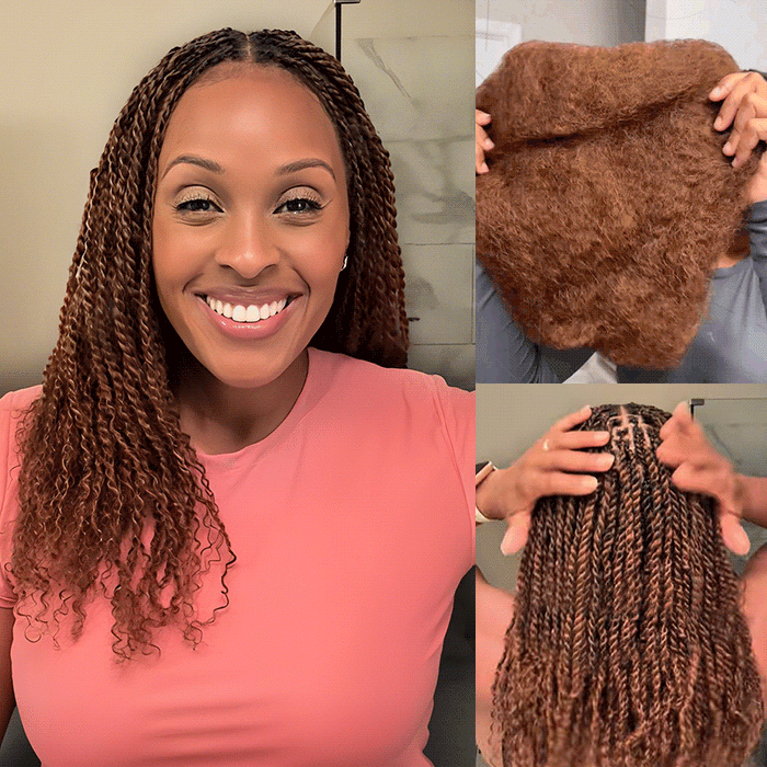 QVR 1 Pack Mixed Color #4/30 Afro Kinky Bulk Human Hair