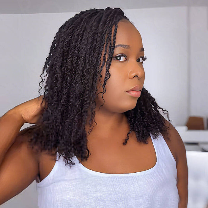 QVR 1 Pack Natural Black Afro kinky Bulk Human Hair