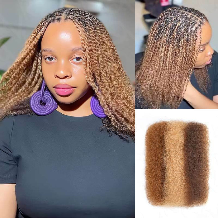 QVR 1 Pack #P4/30/27 Color Afro Kinky Bulk Human Hair