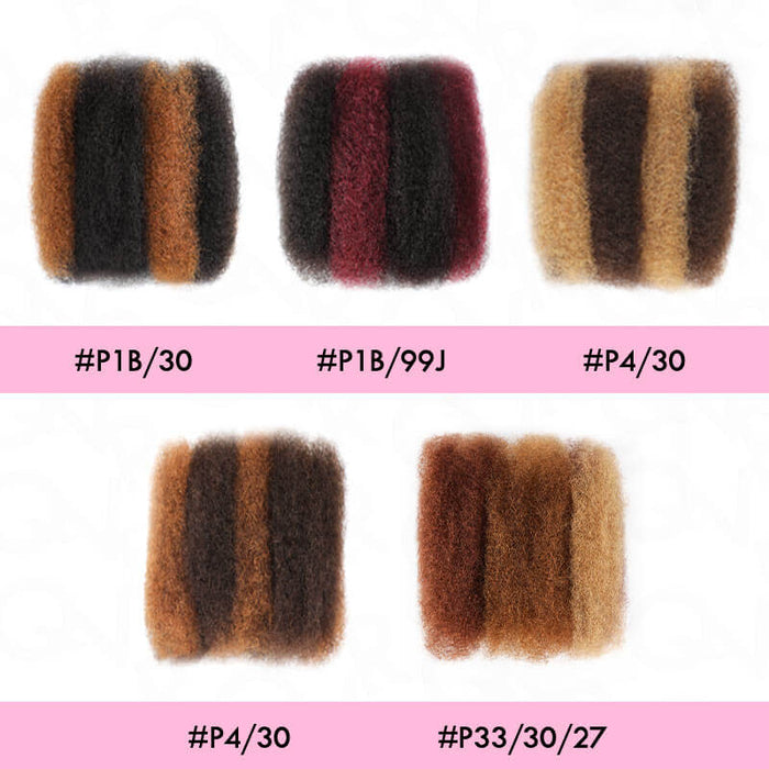 mixed colored kinky bulk hair color guide
