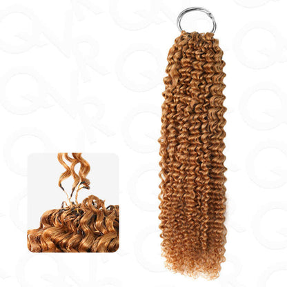 qvr honely blonde #27 colored small kinky curly machine made crochet hair human hair extensions