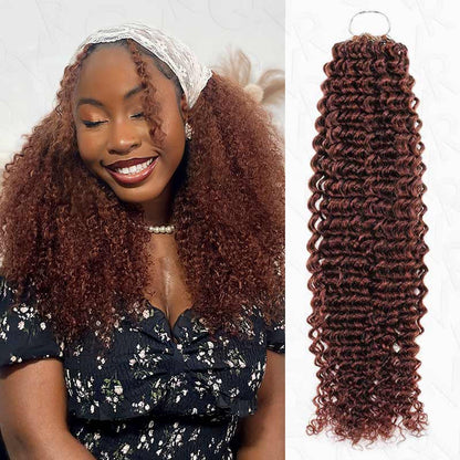QVR 1 Pack Small Kinky Curly Feather Crochet Human Hair Extension