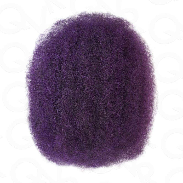 qvr dark mixed purple color afro kinky bulk human hair extensions